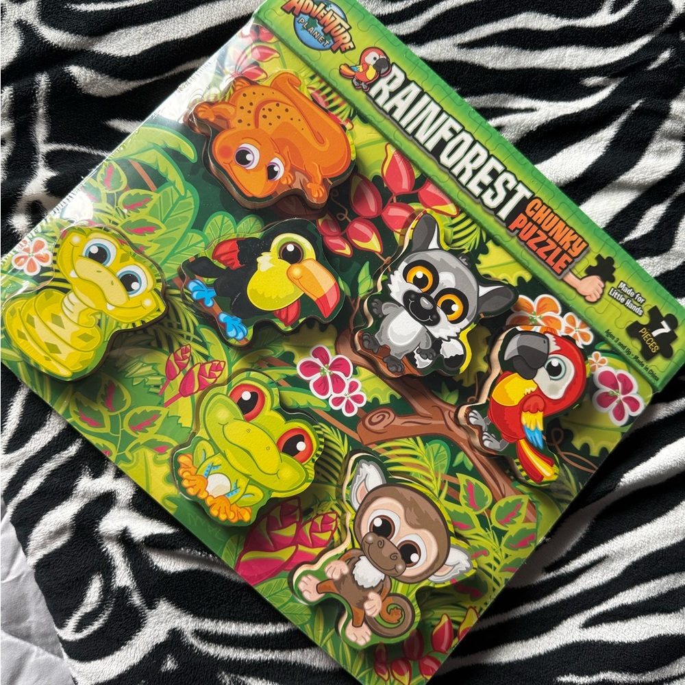 BRAND NEW Rainforest Chunky Wooden Puzzle for Toddlers